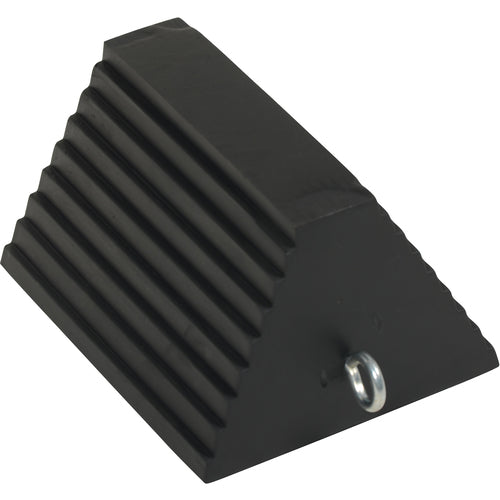 Rubber Wheel Chock-Eye Bolt 9.50″ - Exact Tool & Supply