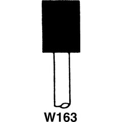1/8″ × 3/8″ - W145 - Fine Resin Bonded Rubber Mounted Wheel - Exact Tool & Supply
