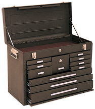 Journeyman 11-Drawer Chest - Model No.3611B Brown 18-7/8H x 12-1/8D x 26.75''W - Exact Tool & Supply