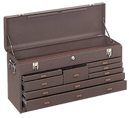 8-Drawer Journeyman Chest - Model No.526B Brown 13.63H x 8.5D x 26.75''W - Exact Tool & Supply