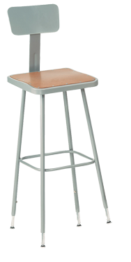 19 - 27" Adjustable Stool With Backrest - Exact Tool & Supply