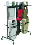 Double Tier Storage Rack Dolly Chairs-9-gauge Steel Frame - Exact Tool & Supply