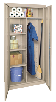 46 x 24 x 72" (Tropic Sand) - Combination Storage Cabinet with Doors - Exact Tool & Supply