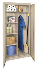 46 x 24 x 72" (Light Gray) - Combination Storage Cabinet with Doors - Exact Tool & Supply