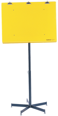 Yellow Blueprint Display Stand - Exact Tool & Supply