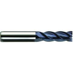 1/2" Dia. - 5/8" LOC - 2-1/2" OAL - 4 FL Carbide S/E HP End Mill-nACo - Exact Tool & Supply
