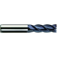 1/2" Dia. - 5/8" LOC - 2-1/2" OAL - 4 FL Carbide S/E HP End Mill-nACo - Exact Tool & Supply