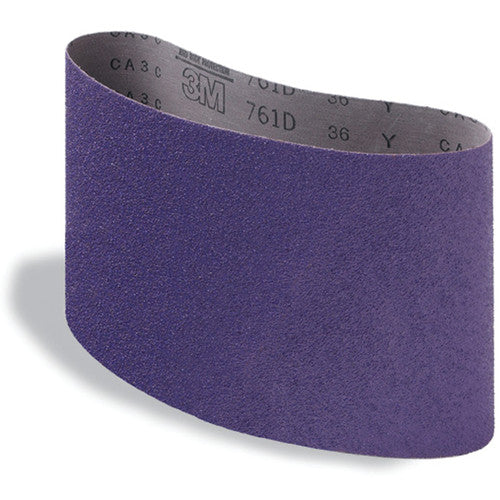 3M Cloth Belt 461F P120 XF-weight 4″ × 156″ Sine-lok 75 Degree Angle Precision Roll Grinding Single-flex - Exact Tool & Supply