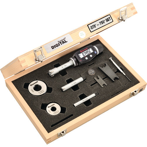 ‎Starrett S770BXTDZ Electronic Internal Micrometer Set, 3-Point Contact (3/8 - 3/4″ (10-20mm) Range) and built-in Bluetooth - Exact Tool & Supply