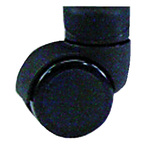 Black Dual Wheel Nylon Casters (set of 5) w/soft polyurethane treads - Exact Tool & Supply