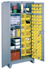 36 x 21 x 82'' (64 Bins Included) - Bin Storage Cabinet - Exact Tool & Supply