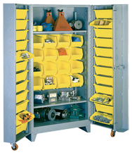 38 x 28 x 76'' (40 Bins Included) - Bin Storage Cabinet - Exact Tool & Supply