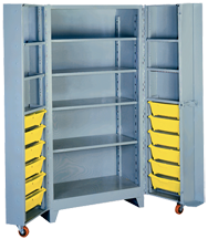 38 x 28 x 76'' (12 Bins Included) - Bin Storage Cabinet - Exact Tool & Supply