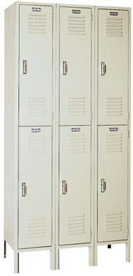 12 x 15 x 72'' (6 Openings) - 3 Wide Double Tier Locker - Exact Tool & Supply
