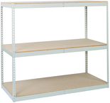96 x 48'' (3 Shelves) - Double-Rivet Flanged Beam Shelving Section - Exact Tool & Supply