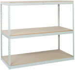 96 x 36'' (3 Shelves) - Double-Rivet Flanged Beam Shelving Section - Exact Tool & Supply