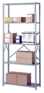 36 x 24 x 84'' - Closed Style Flanged 18-Gauge Add-On Shelving Unit - Exact Tool & Supply
