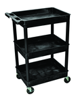 Utility Cart 3 Tub Shelves - 24" x 18" x 38-1/2" - Exact Tool & Supply