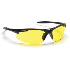 Safety Glasses - Amber Lens, Black Frame, Avante Style - Exact Tool & Supply