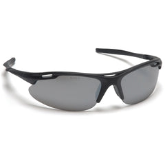 Safety Glasses - Silver Mirror Lens, Black Frame, Avante - Exact Tool & Supply