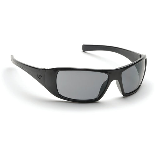 Safety Glasses - Black Frame, Gray Lens - Exact Tool & Supply