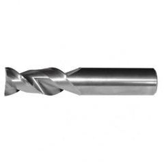 1/4x1/4x1/2x2-1/2 2FL Square Carbide End Mill-Round Shank-Uncoated - Exact Tool & Supply