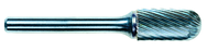 1/2 EdgeHog Cylindrical Radius End Carbide Bur SC-5L6 Fine 6" Shk Lgth - Exact Tool & Supply