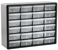 15-13/16 x 6-3/8 x 20'' (24 Compartments) - Plastic Modular Parts Cabinet - Exact Tool & Supply