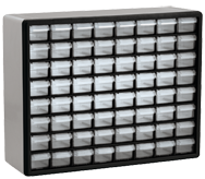 15-13/16 x 6-3/8 x 20'' (64 Compartments) - Plastic Modular Parts Cabinet - Exact Tool & Supply