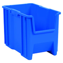 10″ × 17 1/2″ × 10 1/2″ - Blue Stak-N-Store Bin - Exact Tool & Supply