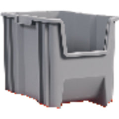 10″ × 17 1/2″ × 10 1/2″ - Gray Stak-N-Store Bin - Exact Tool & Supply