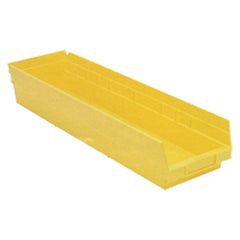 6 5/8″ × 23 5/8″ × 4″ - Yellow Economy Shelf Bin - Exact Tool & Supply