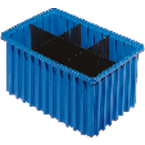 14 7/8″ × 9 1/8″ × 5 9/16″ - Blue - Akro Grid Stackable Containers