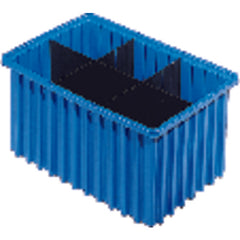 9 1/8″ × 6 1/2″ × 4 5/8″ - Blue - Akro Grid Stackable Containers - Exact Tool & Supply