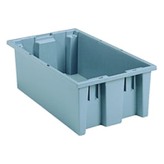 18″ × 11″ × 6″ - Gray - Nest Stack Tote Box - Exact Tool & Supply