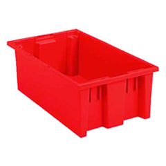 18″ × 11″ × 6″ - Red - Nest Stack Tote Box - Exact Tool & Supply