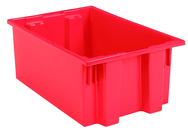 19-1/2 x 15-1/2 x 10'' - Red Nest-Stack-Tote Box - Exact Tool & Supply