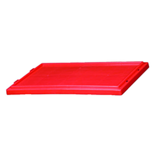 Red Lid for use with Akro Nest-Stack Tote 35–190 - Exact Tool & Supply