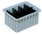 20-1/8 x 14-7/8 x 7-7/16'' - Gray Akro-Grid Stackable Containers - Exact Tool & Supply