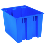19-1/2 x 15-1/2 x 13" --Blue Nest-Stack-Tote Box - Exact Tool & Supply