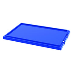 Blue Lid for use with Akro Nest-Stack Tote 35–240 - Exact Tool & Supply