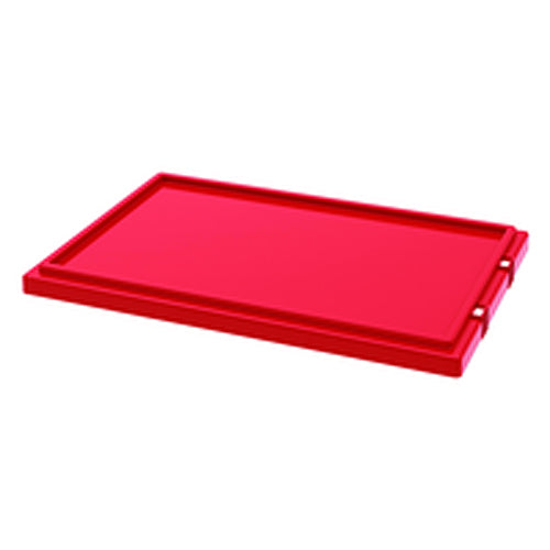 Red Lid for use with Akro Nest-Stack Tote 35–240 - Exact Tool & Supply