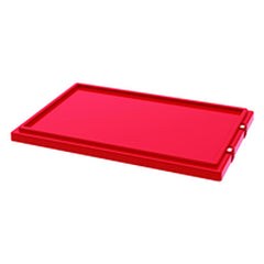 Red Lid for use with Akro Nest-Stack Tote 35–240 - Exact Tool & Supply