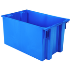 29-1/2 x 19-1/2 x 15'' - Blue Nest-Stack-Tote Box - Exact Tool & Supply