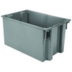 29-1/2 x 19-1/2 x 15'' - Gray Nest-Stack-Tote Box - Exact Tool & Supply