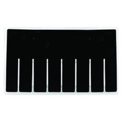 6-Pack - Black - Long Bin Dividers for use with Akro-Grid Container 33-166 - Exact Tool & Supply