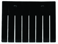 Black 6-Pack Long Bin Dividers for use with Akro-Grid Container 33-168 - Exact Tool & Supply