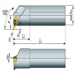 A16-SDXXR2-D20 Indexable Coolant Thru Boring Bar - Exact Tool & Supply