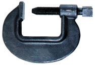 Heavy Duty Forged Deep Throat C-Clamp - 1-9/16'' Throat Depth, 2-3/8'' Max. Opening - Exact Tool & Supply