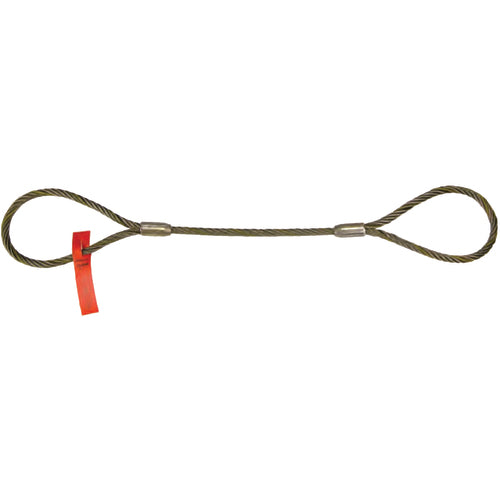 Wire Rope Sling - Model WW-2506; 1/4″ × 6 feet Long - Exact Tool & Supply